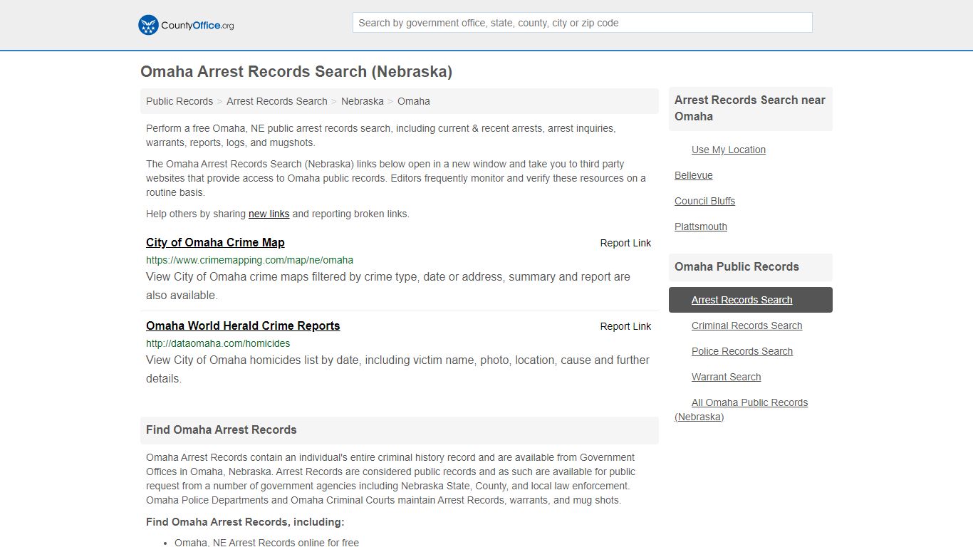 Arrest Records Search - Omaha, NE (Arrests & Mugshots)