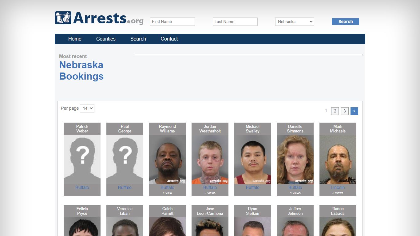 Nebraska Arrests and Inmate Search